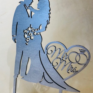 Mr és Mrs tortadísz - esküvő - dekoráció - sütidísz - Meska.hu