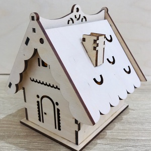 Karácsonyi Házikó alakú lámpácska - Meska.hu