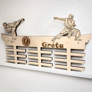 Éremtartó küzdősport karate kung-fu  ,kempo , Otthon & Életmód, Dekoráció, Fali és függő dekoráció, Falra akasztható dekor, Famegmunkálás, Gravírozás, pirográfia, MESKA