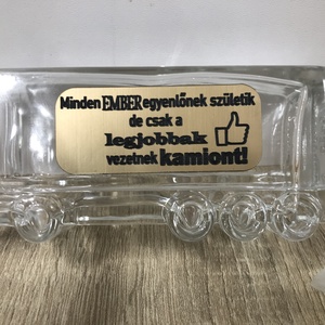 Kamionos ajándék üveg kamionosoknak - otthon & életmód - dekoráció - asztal és polc dekoráció - díszüveg - Meska.hu