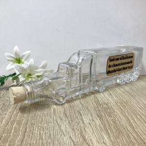 Kamion alakú üveg ajándék kamionosoknak, Otthon & Életmód, Dekoráció, Asztal és polc dekoráció, Díszüveg, Fotó, grafika, rajz, illusztráció, Gravírozás, pirográfia, MESKA