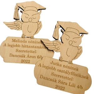 Ballagási baglyos ajándék mágnes - otthon & életmód - konyhafelszerelés, tálalás - konyhai dekoráció - hűtőmágnes - Meska.hu