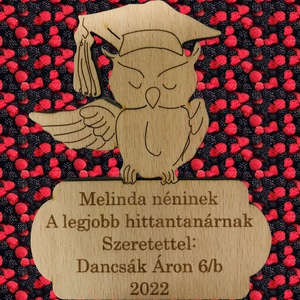 Ballagási baglyos ajándék mágnes - otthon & életmód - konyhafelszerelés, tálalás - konyhai dekoráció - hűtőmágnes - Meska.hu