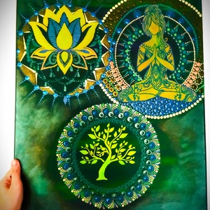 Mandala vászonkép , Otthon & Lakás, Dekoráció, Spiritualitás, Mandala, Festészet, MESKA