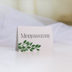 Ültetőkártya - Lomb, Esküvő, Meghívó & Kártya, Ültetési rend, Festészet, Fotó, grafika, rajz, illusztráció, MESKA
