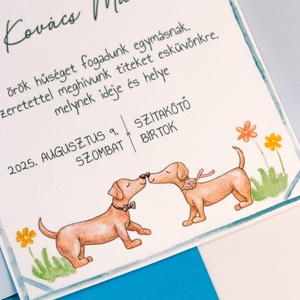 Esküvői meghívó - Kutyabarátoknak - esküvő - meghívó & kártya - meghívó - Meska.hu