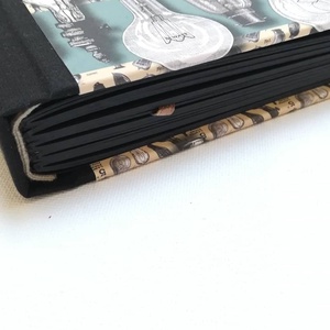  Steampunk stílusú scetchbook- fekete lapokkal - otthon & életmód - papír, írószer - jegyzetfüzet & napló - Meska.hu