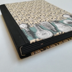  Steampunk stílusú scetchbook- fekete lapokkal - otthon & életmód - papír, írószer - jegyzetfüzet & napló - Meska.hu