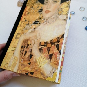 Klimt Hölgyei - Egyedi napló szecessziós stílusban - otthon & lakás - papír írószer - jegyzetfüzet & napló - Meska.hu