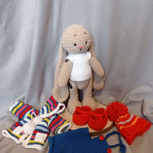 Öltöztethető amigurumi nyuszi - játék & sport - plüssállat & játékfigura - nyuszi - Meska.hu