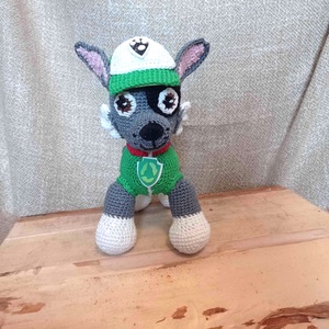 Mancs őrjárat-Rocky horgolt figura, Játék & Sport, Plüssállat & Játékfigura, Kutya, Horgolás, Hímzés, MESKA