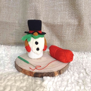 Horgolt manó üvegtároló - karácsony - karácsonyi lakásdekoráció - ünnepi asztaldekoráció - Meska.hu