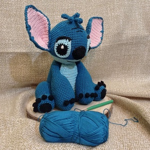 Stitch horgolt figura - játék & sport - plüssállat & játékfigura - plüss mesefigurák - Meska.hu