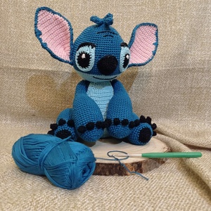 Stitch horgolt figura - játék & sport - plüssállat & játékfigura - plüss mesefigurák - Meska.hu