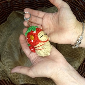 Horgolt kapibara kulcstartó - táska & tok - kulcstartó & táskadísz - kulcstartó - Meska.hu