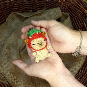 Horgolt kapibara kulcstartó, Táska & Tok, Kulcstartó & Táskadísz, Kulcstartó, Horgolás, MESKA