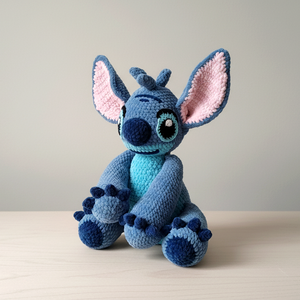 Horgolt Stitch zsenília fonalból, Játék & Sport, Plüssállat & Játékfigura, Plüss mesefigurák, Horgolás, MESKA