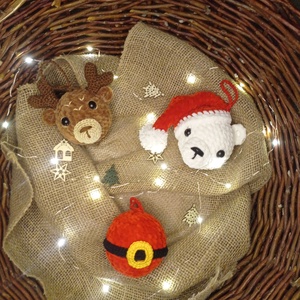 Karácsonyi Kosárka  ahol a díszek életre kelnek!, Karácsony, Karácsonyi lakásdekoráció, Karácsonyfadíszek, Horgolás, MESKA