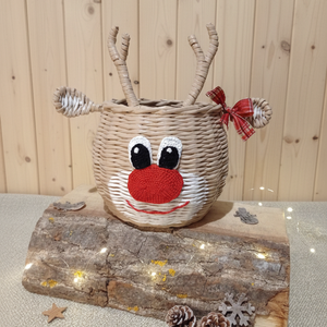 Karácsonyi varázs egy fonott kosárban, Otthon & Életmód, Tárolás & Rendszerezés, Tárolókosár, Kosárfonás, MESKA