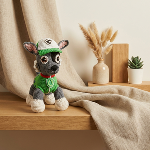 Mancs őrjárat-Rocky horgolt figura, Játék & Sport, Plüssállat & Játékfigura, Kutya, Horgolás, Hímzés, MESKA