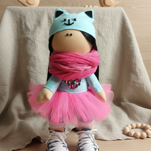 Rózsaszín tüllszoknyás baba - játék & sport - baba & babaház - baba - Meska.hu