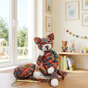 Micó a tarka kandúr cicó, Játék & Sport, Plüssállat & Játékfigura, Cica, Horgolás, MESKA