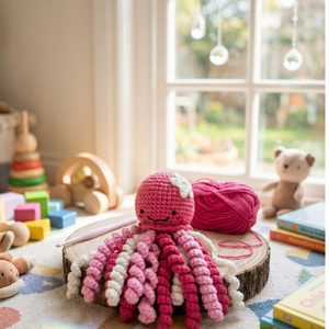 Színes horgolt polip, Játék & Sport, Plüssállat & Játékfigura, Polip, medúza, Horgolás, MESKA