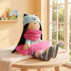 Rózsaszín tüllszoknyás baba - játék & sport - baba & babaház - baba - Meska.hu