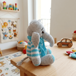 Eperke a horgolt elefánt - játék & sport - plüssállat & játékfigura - elefánt - Meska.hu