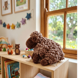 Horgolt göndör bárányok zsenília és puffy fonalból - játék & sport - plüssállat & játékfigura - plüss bárány - Meska.hu