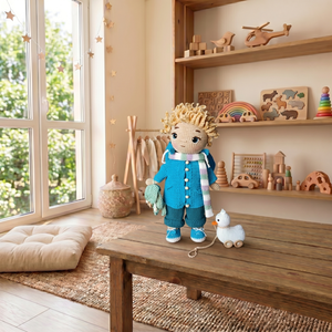 Kézzel horgolt, öltöztethető egyedi amigurumi baba/kisfiú - játék & sport - baba & babaház - öltöztethető baba - Meska.hu