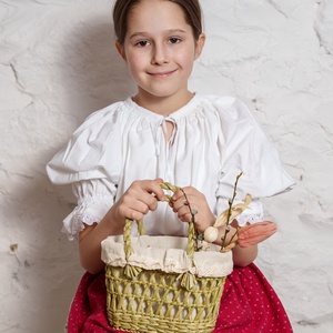 Fonott kis kosár gyerekeknek - fonott szatyor - táska & tok - kézitáska & válltáska - kézitáska - Meska.hu