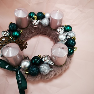 Adventi koszorú, zöld - karácsony - adventi díszek - adventi koszorú - Meska.hu