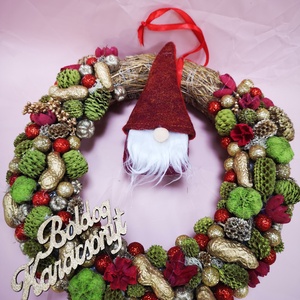 Manós, karácsonyi ajtódísz, Karácsony, Karácsonyi lakásdekoráció, Karácsonyi ajtódíszek, Mindenmás, MESKA