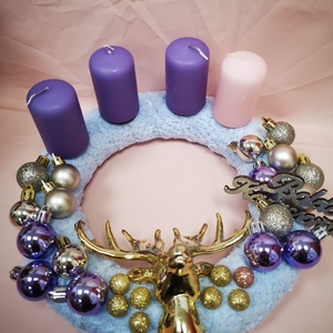 Karácsonyi dekoráció. Szarvasos adventi koszorú , Karácsony, Adventi díszek, Adventi koszorú, Mindenmás, MESKA