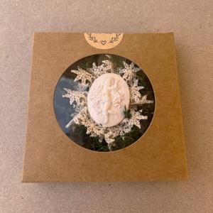 Karácsonyi angyalka dobozban - karácsony - karácsonyi lakásdekoráció - karácsonyfadíszek - Meska.hu