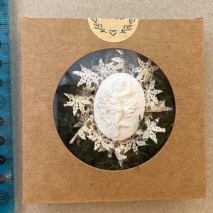 Karácsonyi angyalka dobozban - karácsony - karácsonyi lakásdekoráció - karácsonyfadíszek - Meska.hu