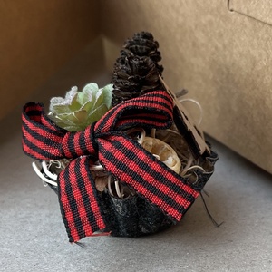  Karácsonyi kosárkák díszdobozban - karácsony - karácsonyi lakásdekoráció - ünnepi asztaldekoráció - Meska.hu