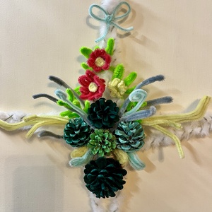 Téli ajtódísz, fali dísz - karácsony - adventi díszek - adventi ajtódísz - Meska.hu