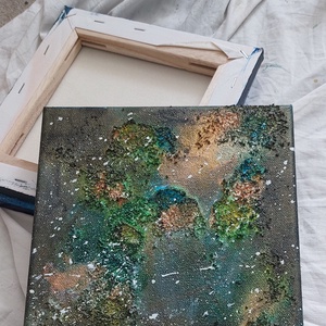 Galaxy akril festmény 3 - művészet - festmény - akril - Meska.hu