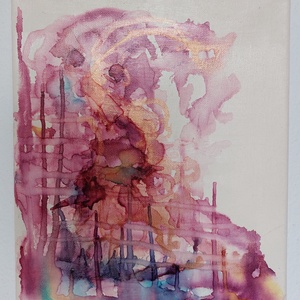 Absztrakt festmény  - művészet - festmény - festmény vegyes technika - Meska.hu