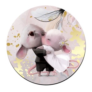 A legcukibb Egér Pár mintás bögre alátét, , , MESKA