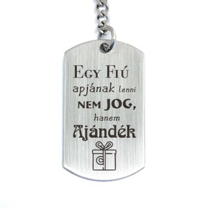 Egy fiú apjának lenni ajándék acél medálos kulcstartó, Táska & Tok, Kulcstartó & Táskadísz, Kulcstartó, , MESKA