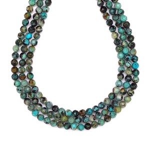 Türkiz afrikai fazettált golyó 4mm� ékszerkészítő alapanyag (füzér), Kellékek & szerszámok, Ásvány alapanyag, Ásványfüzér, , MESKA