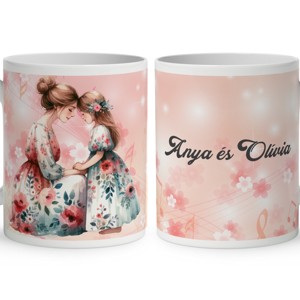 Kérd a neveddel - Anya és lánya együtt mintás bögre, Otthon & Életmód, Konyhafelszerelés, tálalás, Tálalás, Bögre & Csésze, , MESKA