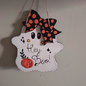 Szellem Halloween ajtódísz  - otthon & életmód - dekoráció - halloween - halloweeni ajtódíszek és ablakdíszek - Meska.hu