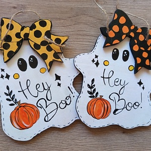 Szellem Halloween ajtódísz  - Meska.hu