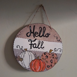Hello Fall őszi  ajtódísz  - Meska.hu