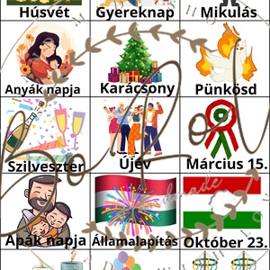 150 db Napi rutin, vizuális napirend PECS  - otthon & életmód - papír, írószer - naptár & tervező - Meska.hu