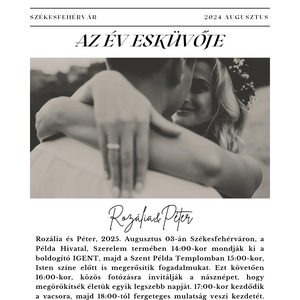 Egyedi személyre szabott esküvői újság, hírlap, meghívó, menü - esküvő - meghívó & kártya - meghívó - Meska.hu